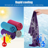 Towel Physical Cooling Microfiber Instant Cool Ice Face Towels