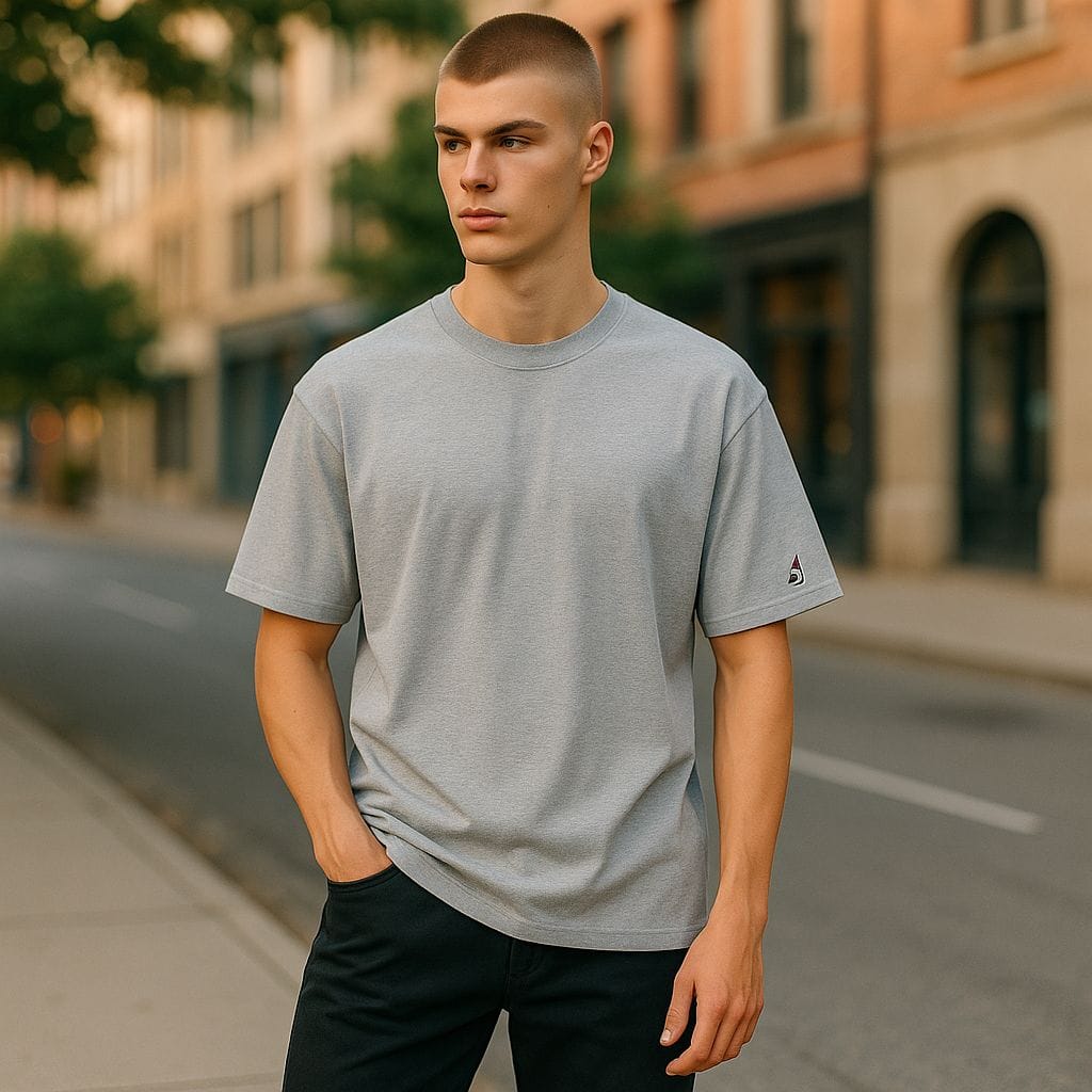 T-Shirt For Mens -06- Pure cuttons - Grey