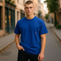 T-Shirt For Mens -04- Pure cuttons - Blue