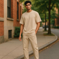 T-Shirt For Mens -07- Pure cuttons - beige
