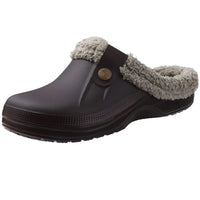 Litfun Winter Plush Garden Shoes Women Fur Clogs Slippers Men Soft Furry Waterproof Slippers Outdoor New Cozy Fuzzy Home Slipper - Chic Cart