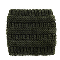 Women Head Wrap Ponytail Beanies Hat Winter Warm Ear Warmer