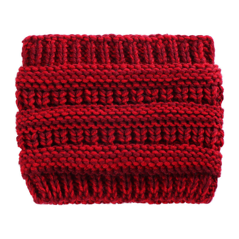 Women Head Wrap Ponytail Beanies Hat Winter Warm Ear Warmer