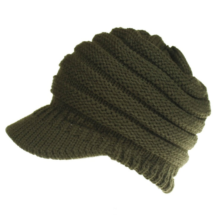 Women Ponytail Beanies Autumn Winter Hats Female