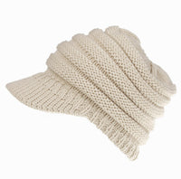 Women Ponytail Beanies Autumn Winter Hats Female
