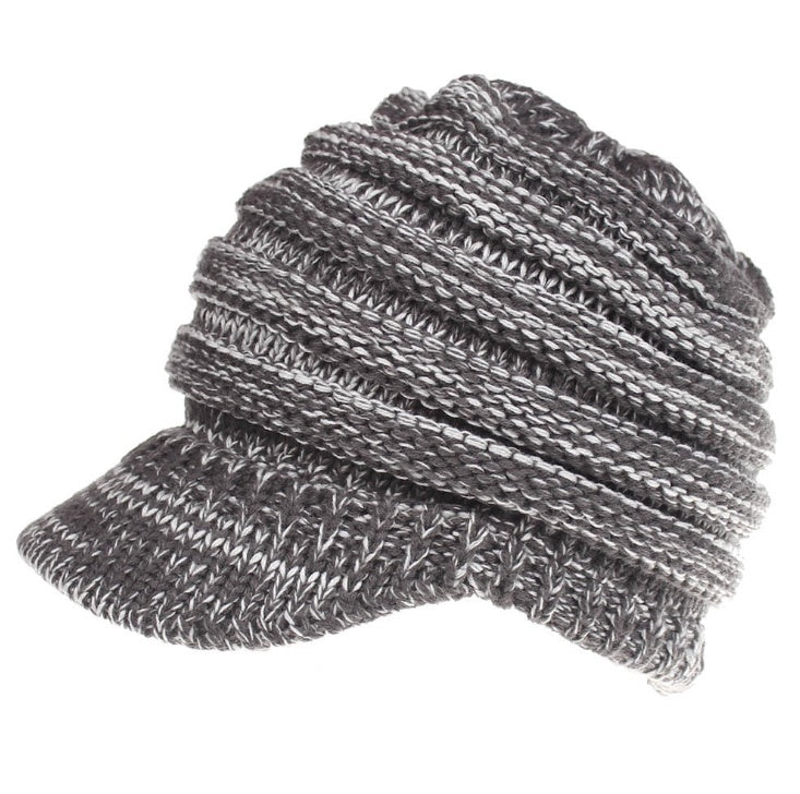 Women Ponytail Beanies Autumn Winter Hats Female