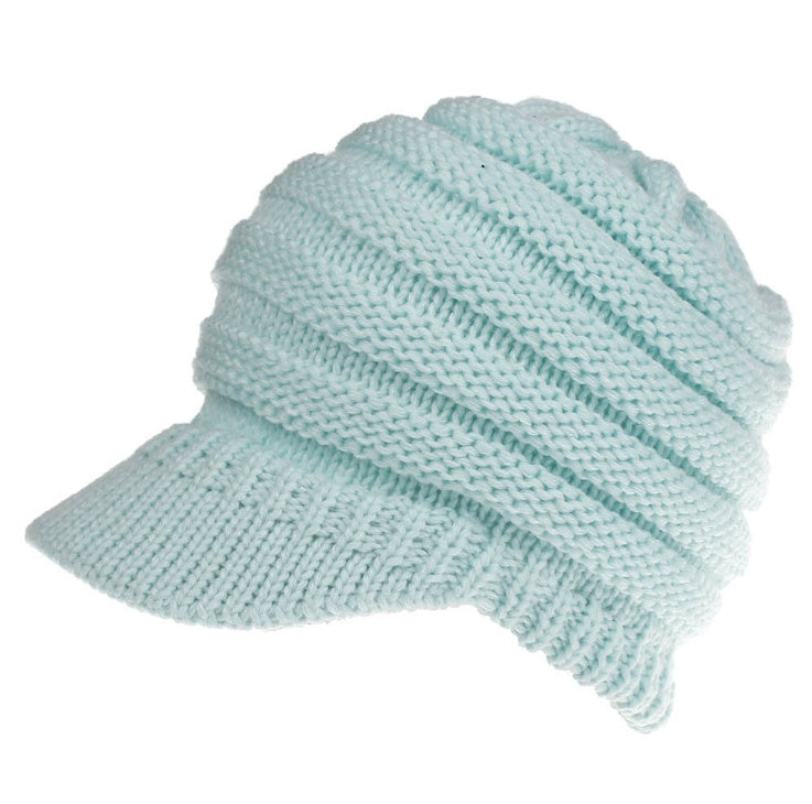 Women Ponytail Beanies Autumn Winter Hats Female
