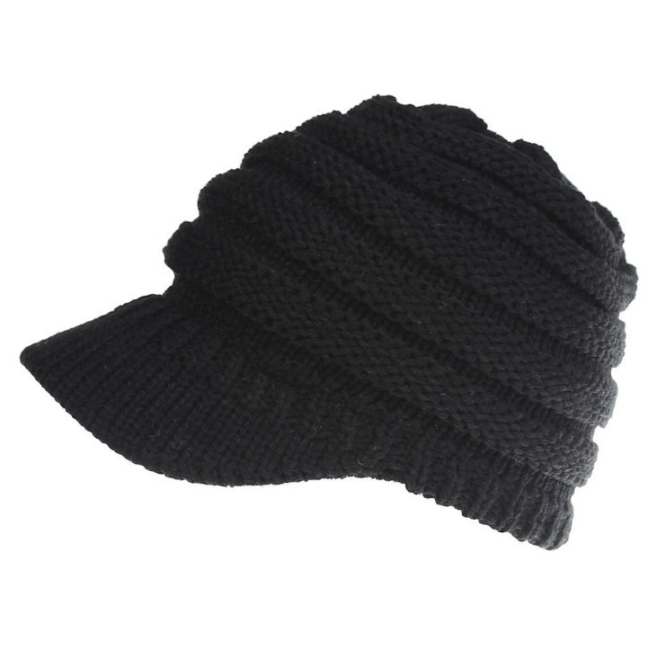Women Ponytail Beanies Autumn Winter Hats Female