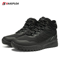 Baasploa Women Snow Boots Leather Waterproof Ankle Boots for Women Plush Warm Casual Shoes Comfort Walking Non - Slip Lace - Up - Chic Cart