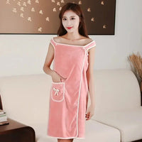Womens Bath Towels Girls Wearable 140*85Cm Fast Drying Bathing Beach Spa Bathrobes Wash Clothing, Shower Bath And Gym Towel - Chic Cart