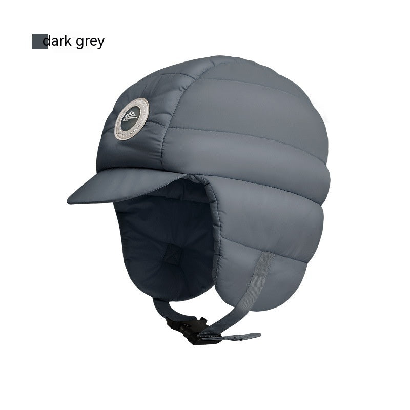 Down Plush Hat For Women Cycling Windproof