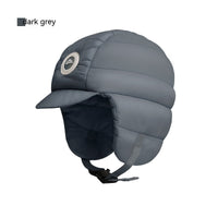 Down Plush Hat For Women Cycling Windproof