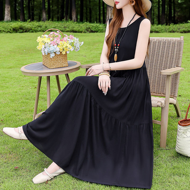 Summer Cotton Silk Dress Outer Wear