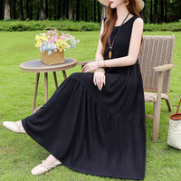 Summer Cotton Silk Dress Outer Wear
