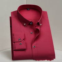 Formal Wear Men's Shirt Professional Wedding Best Man Non-ironing Pure White