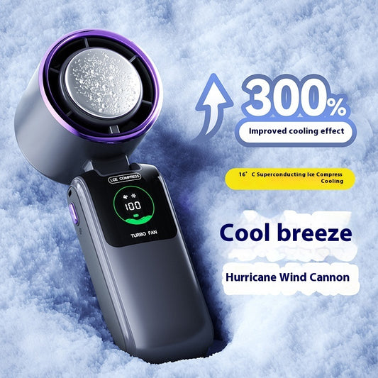 High-Speed Handheld Electric Fan Speed Adjustable Folding Mini Fan