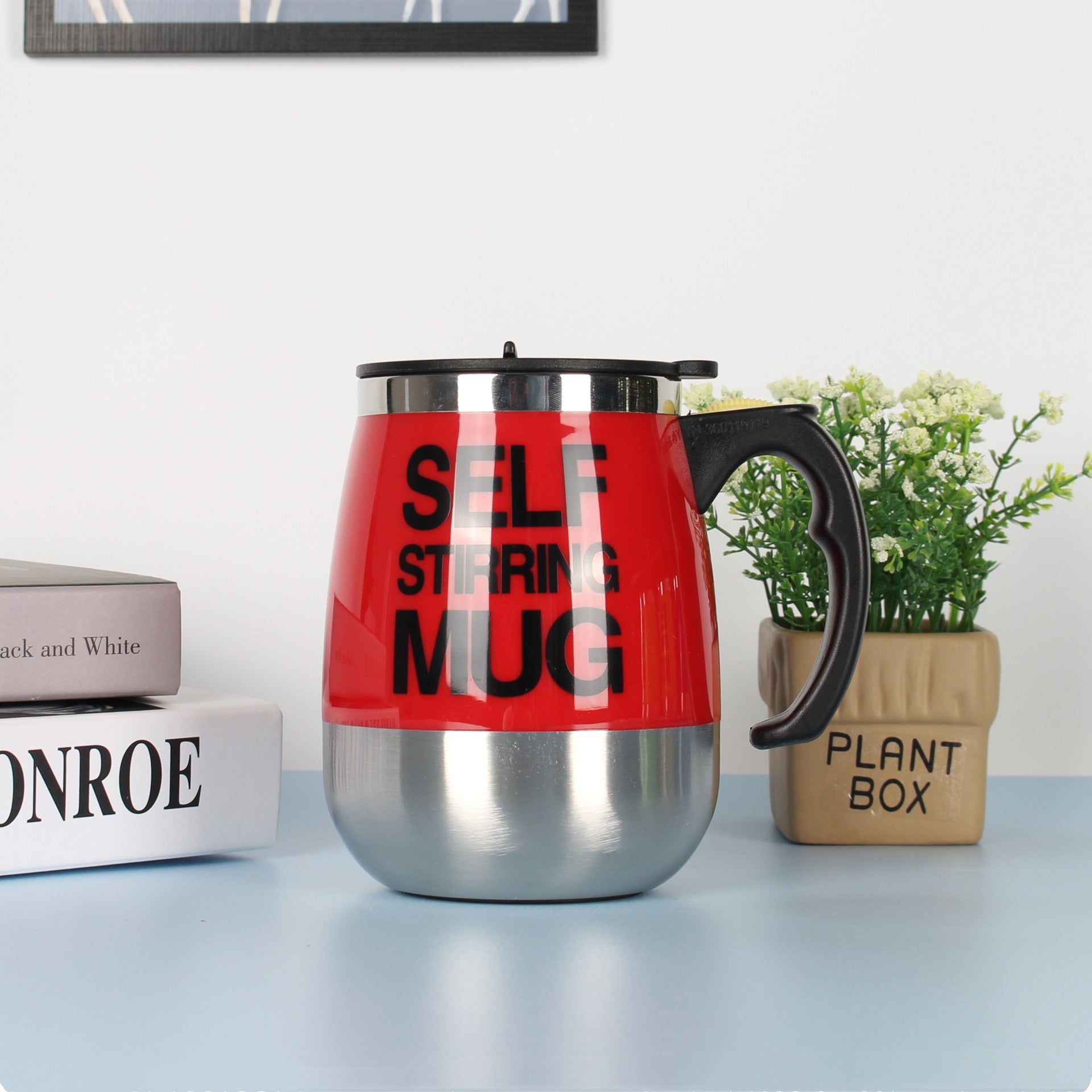 Electric Self Stirring Coffee Mug Cup Stainless Steel Automatic
