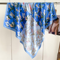 Fashion Printed Silk Scarf Twill Silk High Quality Square Scarf