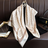 Fashion Printed Silk Scarf Twill Silk High Quality Square Scarf