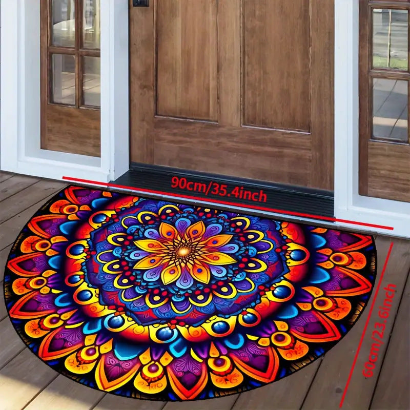 Semicircle Printed Mat Entrance Door Floor Mat