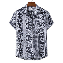 Printed Short-sleeved Shirt For Men