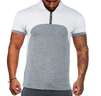 Men's Casual Patch Collar Loose Short Sleeve T-Shirt