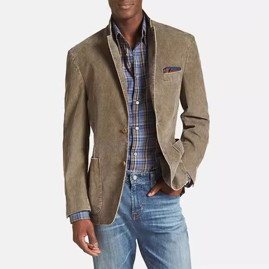 Denim Suit Casual Solid Colour Men's Clothing Men's Suit