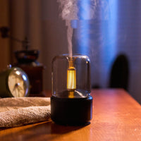 120ml humidifier quietly adds cool mist for up to 12 hours,