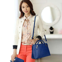 Women 4Pcs Top Handle Satchel Hobo PU Leather Handbag