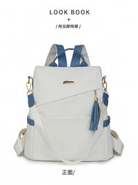 Oxford Cloth Stitching Women'S Backpack Anti-Thef.