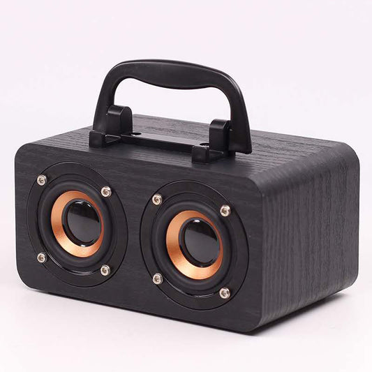 Wooden Wireless Bluetooth Speaker Portable Outdoor AMI Cart