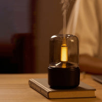 120ml humidifier quietly adds cool mist for up to 12 hours,