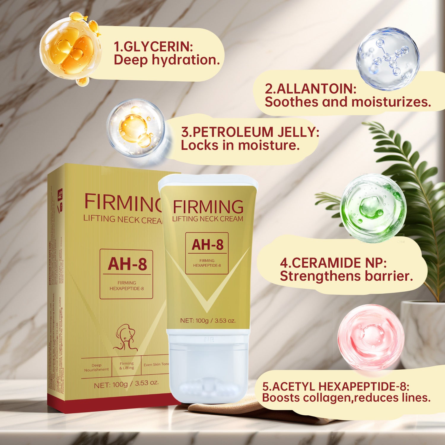 Neck Firming Roller Cream Lifts Dilutes Neck Lines