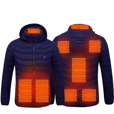 New Heated Jacket Coat USB Electric Jacket Cotton Coat Heater Thermal Clothing Heating Vest Men's Clothes Winter AMI Cart
