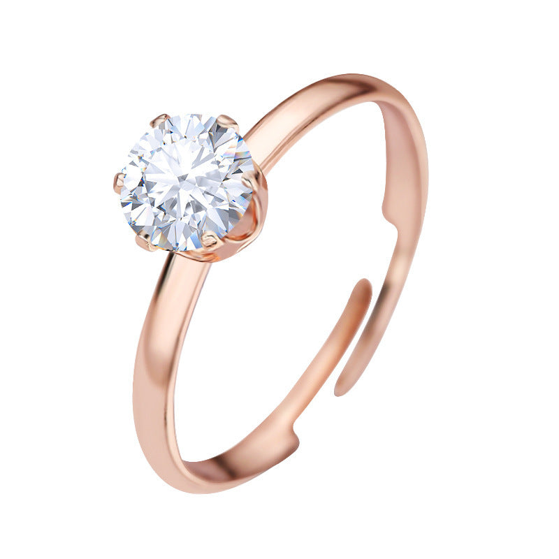 Ring 18K Gold Plating Mini Drill Ins Fashion Personality