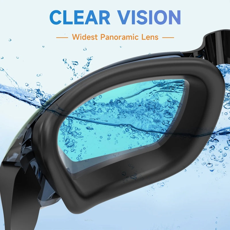 Clear Comfortable Swimming Goggles UV- Anti-Fog Swim Glasses Mirror & Kids