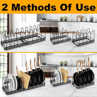 Expandable Pot Lid Organizer, Pots And Pans Lid Rack,