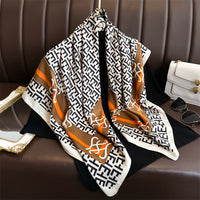 Fashion Printed Silk Scarf Twill Silk High Quality Square Scarf