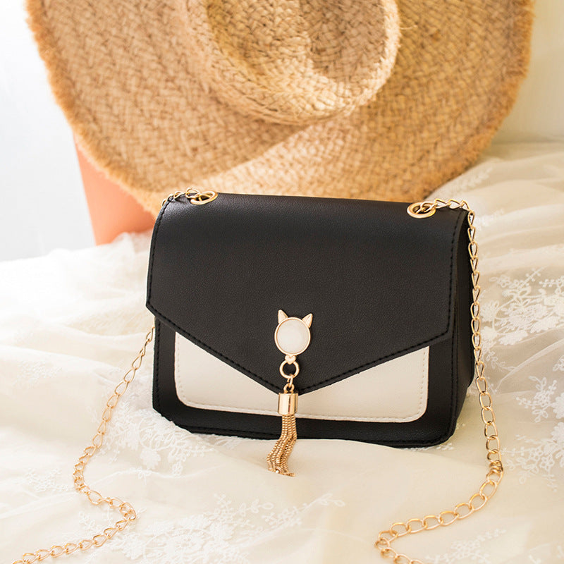 Small Messenger Bag New Sweet And Cute Cat Tassel Decoration