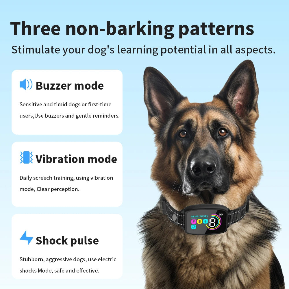 Smart Automatic Anti Barking Dog Collar Rechargeable Bark Stopper.