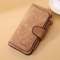 New Buckle Women's Long Wallet Three Fold Fashion Women