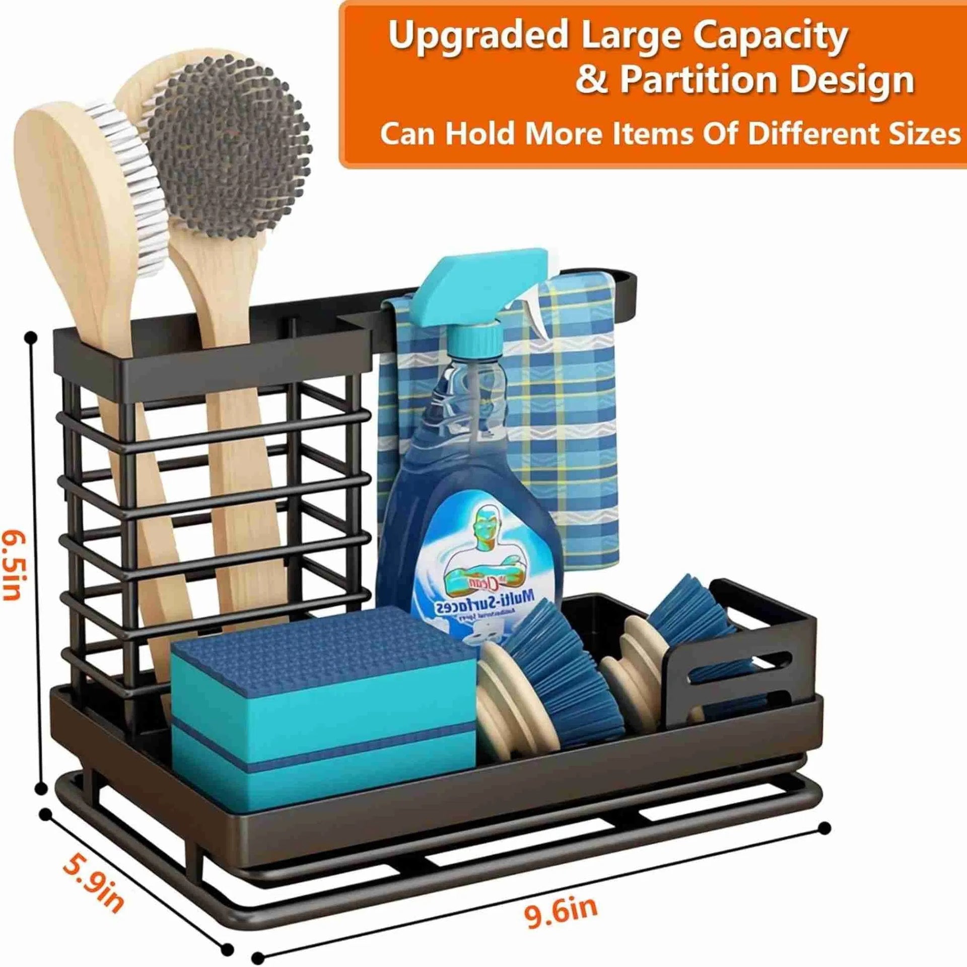 Kitchen Caddy Sink Organiser, Stainless Steel