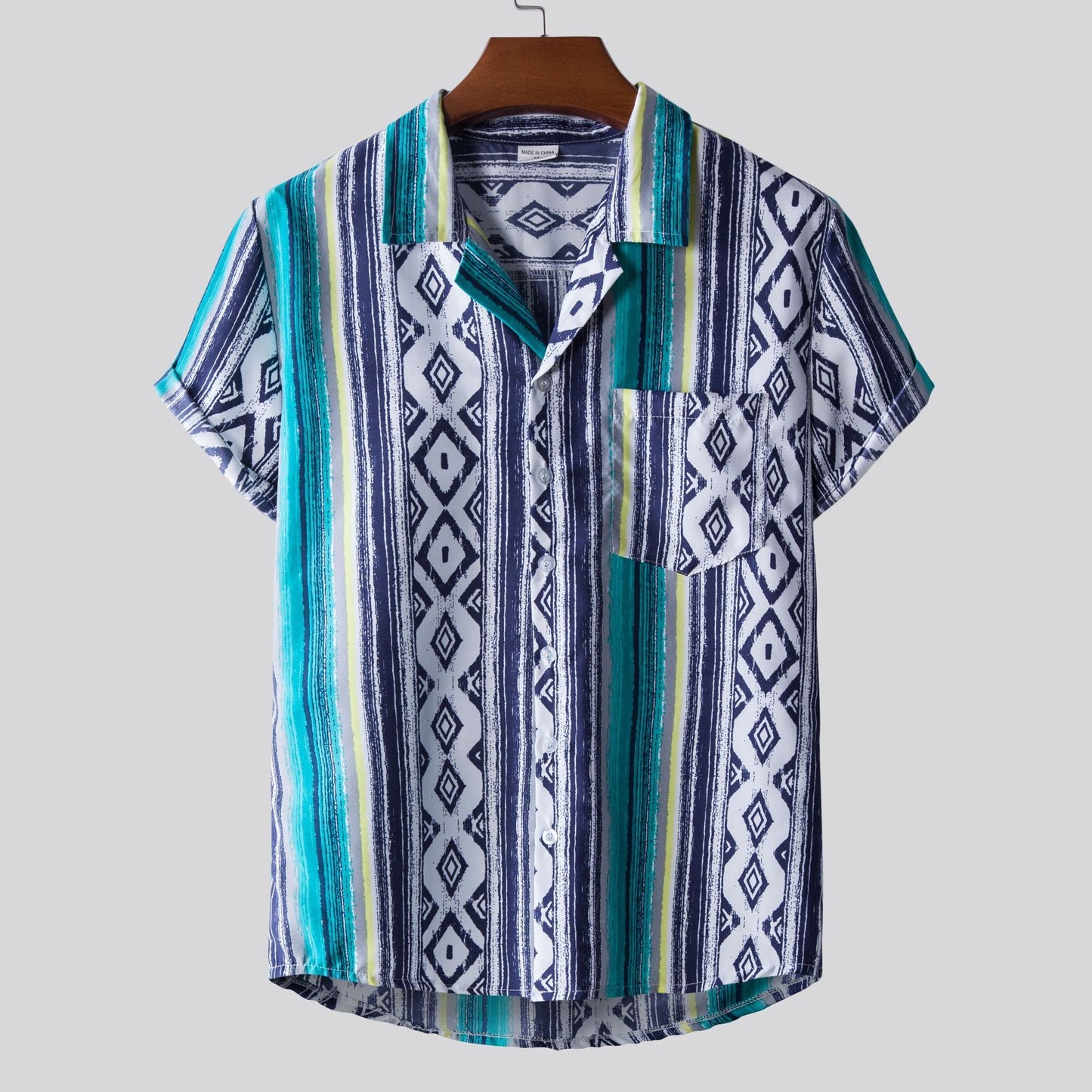 Printed Short-sleeved Shirt For Men AMI Cart
