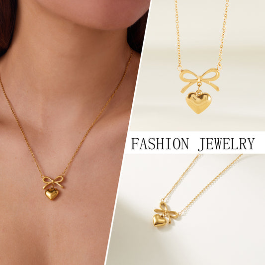 Stainless Steel New Fashion Fine Waterproof Jewelry Love Heart
