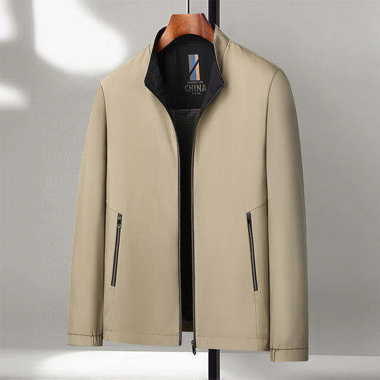 Leisure Business Spring And Autumn Men Stand-up Collar Jacket