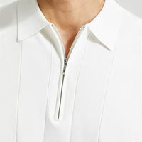 Fashion Short-sleeved Polo Shirt Summer Lapel Zipper Polo shirts