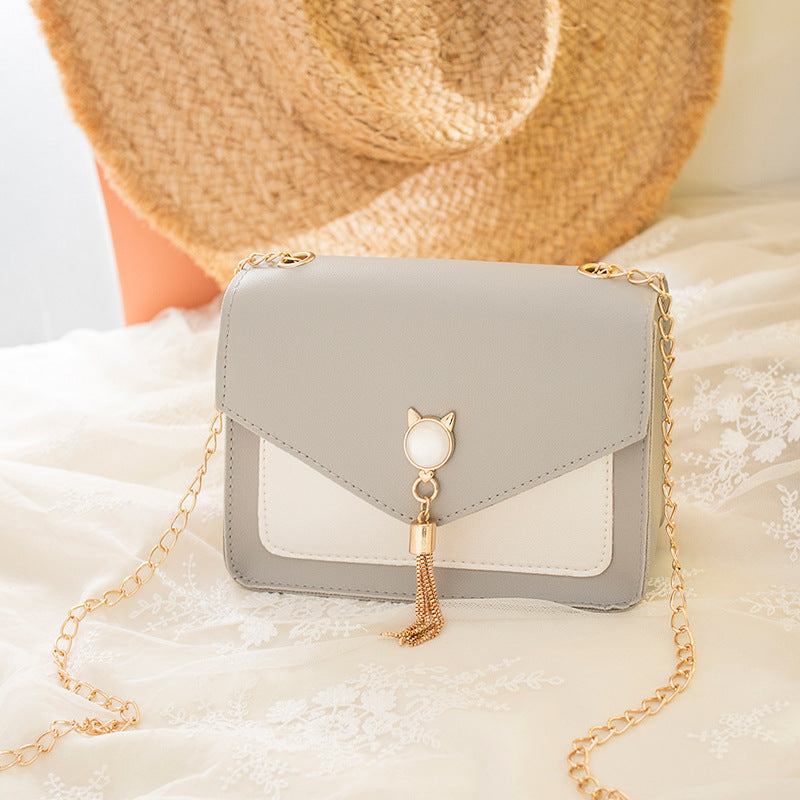 Small Messenger Bag New Sweet And Cute Cat Tassel Decoration
