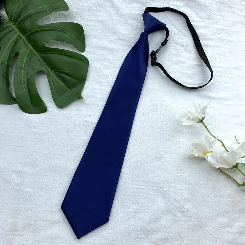 Female Violet Blue Japanese Style Lazy Free Uniform Bow Double Layer Navy Blue Shirt Bow Tie