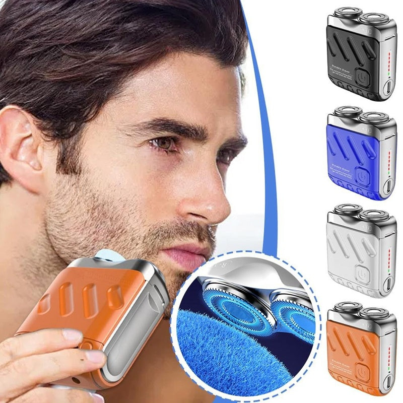 Rotary Dual Ring Electric Shaver Men Travel Mini Shave