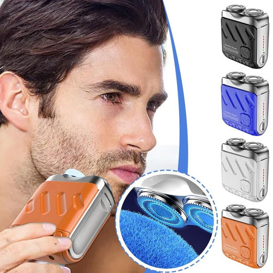 Rotary Dual Ring Electric Shaver Men Travel Mini Shave